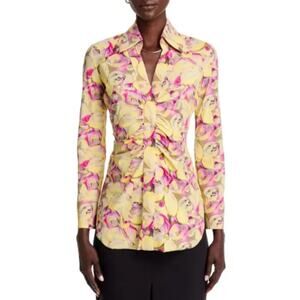 New CHIARA BONI La Petite Robe Women's Shohreh Floral Print Top Size 2